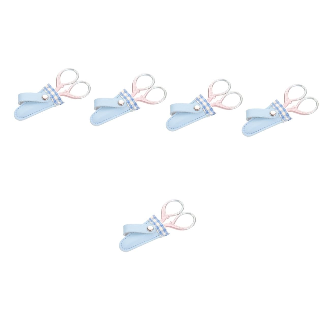 EXCEART 5ensembles Set De Ciseaux Colorés Avec Étui Cuir De Ciseaux Multifonctionnels Pour Couture Et Créatifs Outil Pratique Pour Découper Carton Et Plus