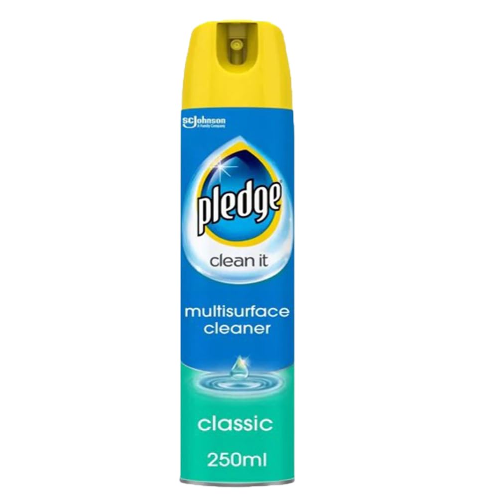 Clean It Multisurface Cleaner Classic 250ml x 1 - Wood Plastic Glass Leather Stainless Steel Spray, Compatible with Pledge Cleaning Range with Welari Thank You Card | (1pack)
