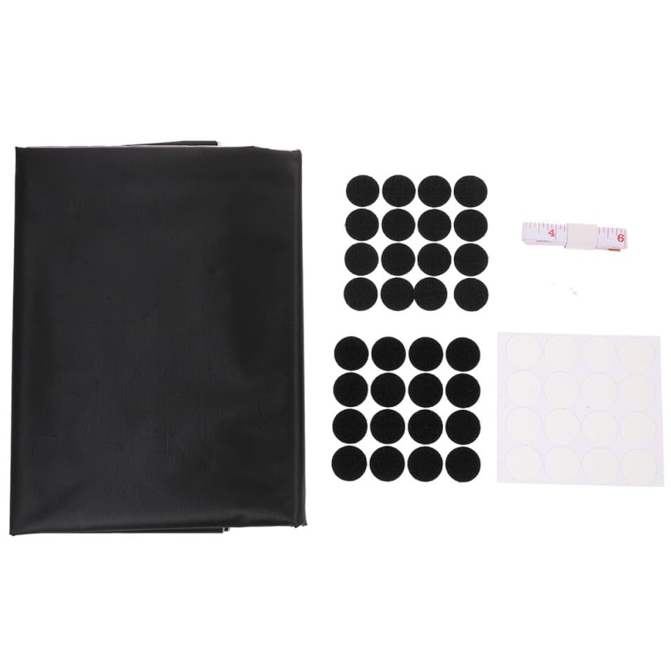 Rideaux occultants noirs en tissu coton polyester amovibles pour fenêtre et van