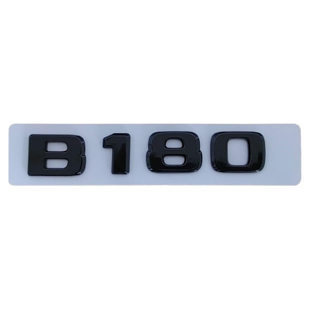 YTQMoreBNZ YYDStes ABS Chrome Black Letters Compatible With Mercedes Benz B180 B200 B220 B250 B260 W246 W245 Logo