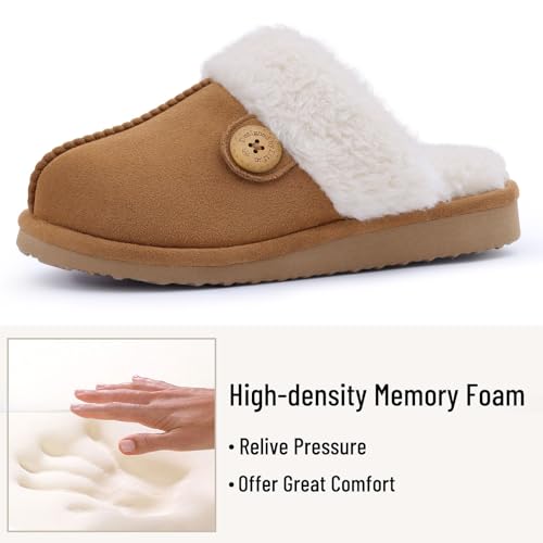 Litfun Fuzzy Slippers for Women with Memory Foam Winter Fluffy House Shoes Indoor Outdoor3