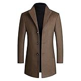 CARACTÉRISTIQUES : Élégant trenchcoat pour homme, simple boutonnage, col rabattable et deux poches latérales, dos adoptant un design aérodynamique, coupe longue régulière, manches longues. Manteaux d'hiver pour homme, adaptés pour un usage décontracté, professionnel, les rendez-vous et les fêtes.