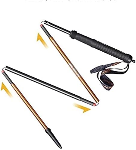 Folding Light Quick Lock Trekking Poles Hiking Pole Race Running Outdoor Walking Stick Carbon Fiber Easy to Carry.