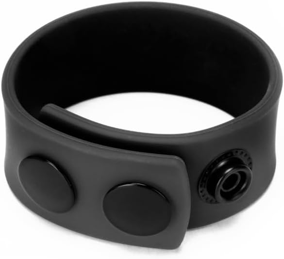 Prowler RED Silicone Cock Strap – Adjustable Black Strap for Men | Comfortable & Durable Enhancer with Snap Fasteners, Body-Safe Silicone