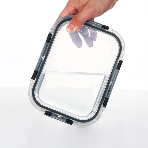 10 Pack Glass Food Storage Containers with Airtight Lids, Dishwasher/Freezer Safe - 2 sizes