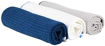 Magic Microfiber Towel Size 16.5"x15" Waffle Weave Lint Free Cleaning Cloths Water Absorber (Pack of 3)-for Mirror, Window,Windshield, Screen, Car Washing and Dry Towel