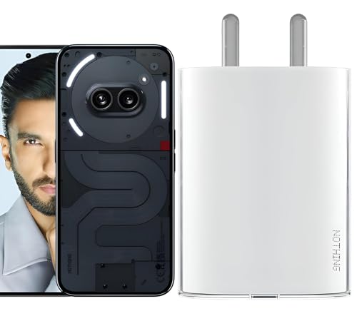 Image of Nothing 45W Dual Port Type-C Rapid Charger Adapter, Compatible with Nothing Phone 2, 2A, CMF Phone 1, Laptops, and More | Supports 18W USB-A for Android Mobiles, Earbuds, Tablets | White