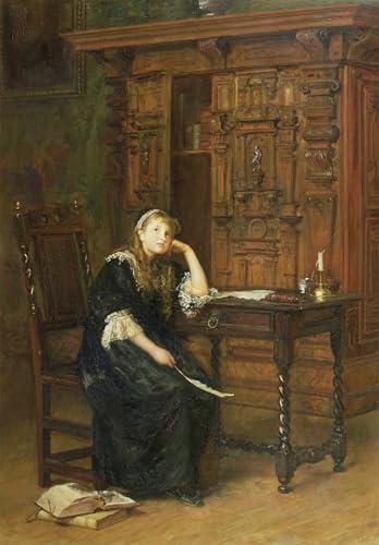 Art mural de salon tableau peinture La princesse Elizabeth Millais grande affiche toile 60x90cm