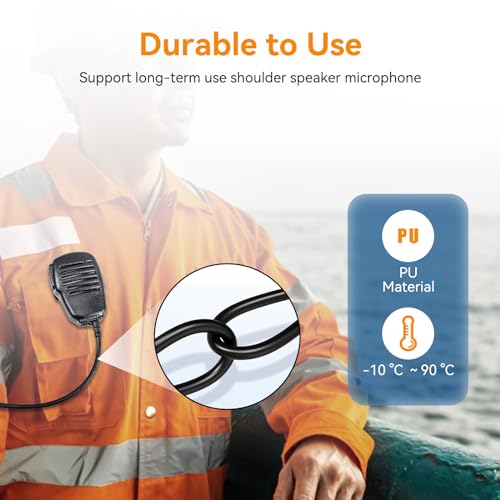 Image of Retevis RM01 1-pin 3.5mm Shoulder Speaker Mic, Compatible with RM01, RT55 and RA26 VHF Marine Radio, 3.5mm Audio Jack(1 Pack)