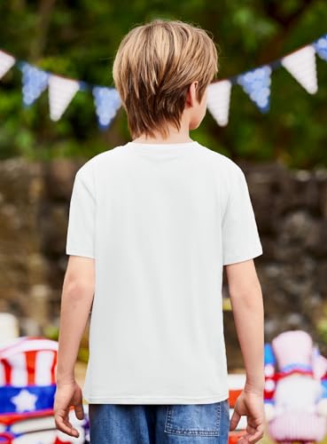 Image of BesserBay Unisex Kids July 4th Amarican Flag Top Patriotic Funny T-Shirt 6-14 Years
