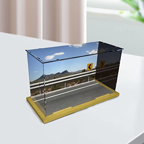 Vitrine en acrylique avec socle en bois boîte protection