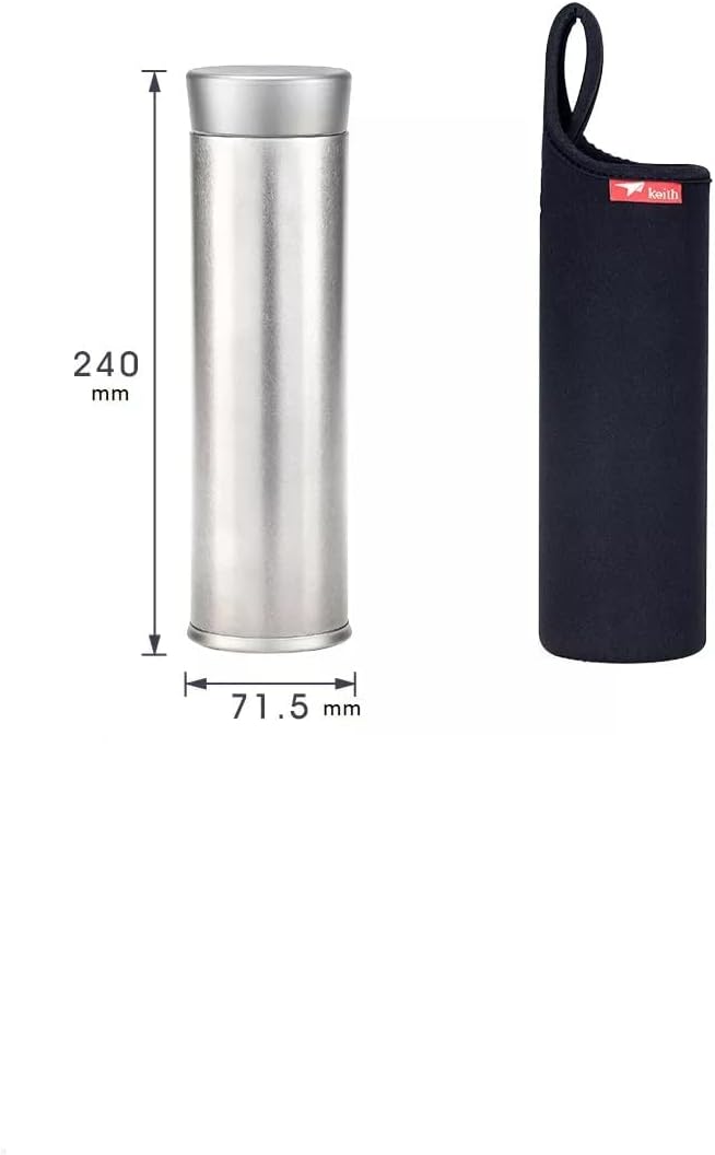 Keith Titanium Ti3101 Plastic-Free Vacuum Bottle – 18.6 fl oz ●●●●●●● Keith's 18th Anniversary: Exclusive Price!