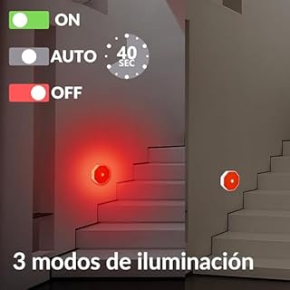 Toys4Boys Luce Notturna LED per Bambini con Batteria 1000mAh – Luce Rossa Magnetica con Sensore di Movimento – Lampada da Comodino Dimmerabile – Ideale per Camerette e Neonati