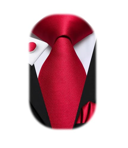 Image of Dubulle Mens Tie Set Solid Paisley Silk Striped Necktie for Men with Cufflinks Tie and Pocket Square