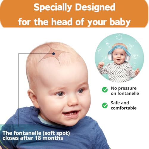 Image of Baby Hearing Protection Earmuffs (0-48 Months) | Adjustable Headband & Non-Electronic Noise Protection for Airplane Travel, Loud Events & Sensitive Ears