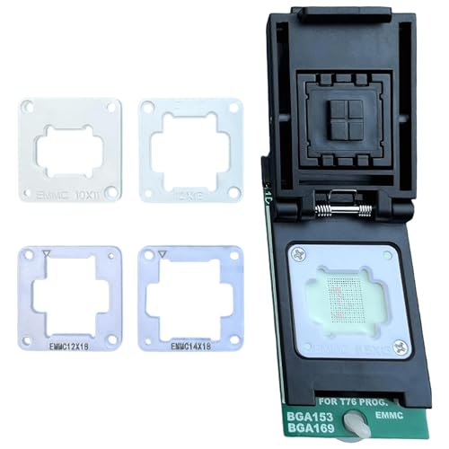 KAHDGSS EMMC BGA153 BGA169 Adapter IC Socket for T76 Programmer with Double Head Spring Probe Holder