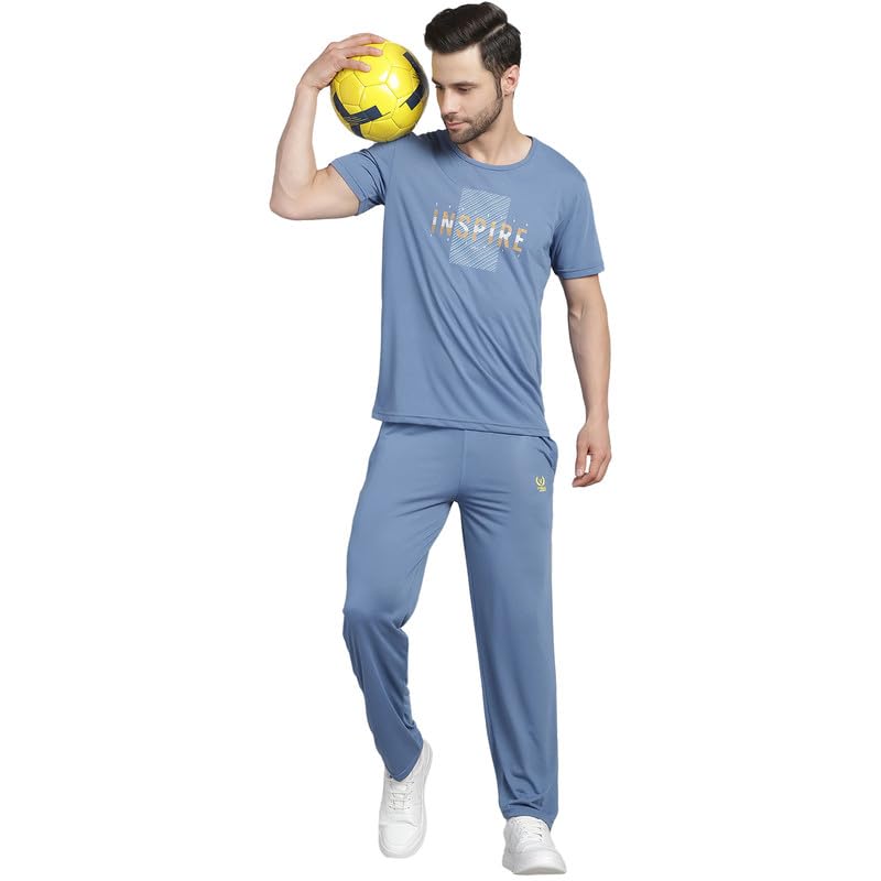 Image of VIMAL JONNEY White Cotton Printed CO-ORD Set Tracksuit for Men-T PRT 23 WHT D10 WHT. 02-P