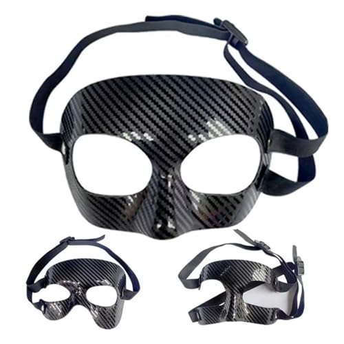 Fnacuody Basketball Training Mask Basketball Mask Face Shield for Broken Nose Guard Elastic Protective Adjustable(Black B)