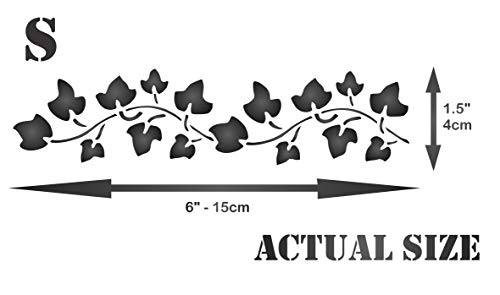 image for Stencils for Walls Ivy Stencil, 6 x 1.5 inch (S) - Classic Wall Border