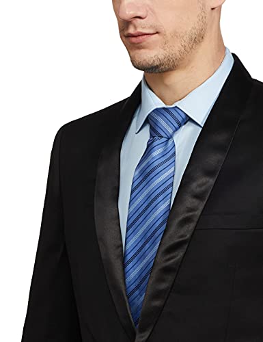 Image of Raymond Wool Blend Men's Full Sleeve Contemporary FIT Black Formal Suit