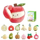 BAZUUYU Baba Orchard Scented Squishy Fruit Plush Blind Box Keychain, Mystery Fruit Plush for Backpack, Purse or Key Ring, Cute Collectible Surprise Gift Kids and Teens, Single Random Box