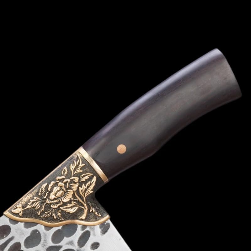 Meat Cleaver,Cleaver Knife 8 Inch Chinese Chef Knife 7Cr17MoV Steel Blade Sharp Cleaver Slicing Handmade Longquan Kitchen Knife For Cutting Vegetables Meat, LAMAJIGA5844