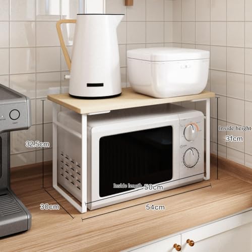 Support micro-ondes robuste charge 44 lbs avec double niveau de rangement - 3