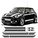 PKOGX Fit für Mini Cooper R56 Hatch 2007-2013 Motorhaube Motorhaube Abdeckung Streifen Racing Seitenschweller Aufkleber Kofferraum Aufkleber