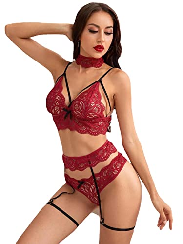 Ensemble Trois Points CorsetSexy au Dos ajouré et Galbe Parfait
