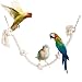 78.7 Inches Birds Cotton Climbing Rope Toy, Lengthen and Bold Bird Ladder Bridge, Bird Swing Rope Toys, Pet Bird Cage Accessories, Bird Rope Toy for Parakeets Cockatiels Macaw, African Grey Parrot
