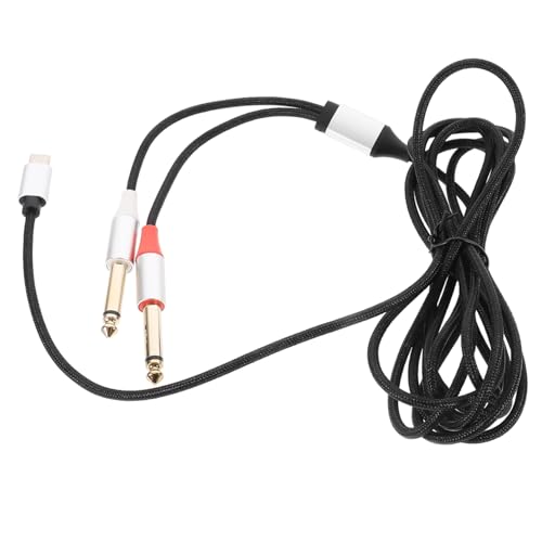 Parliky オーディオケーブル 65mm延長コード 1/4インチ - Usb Cアダプター パワーアンプケーブル