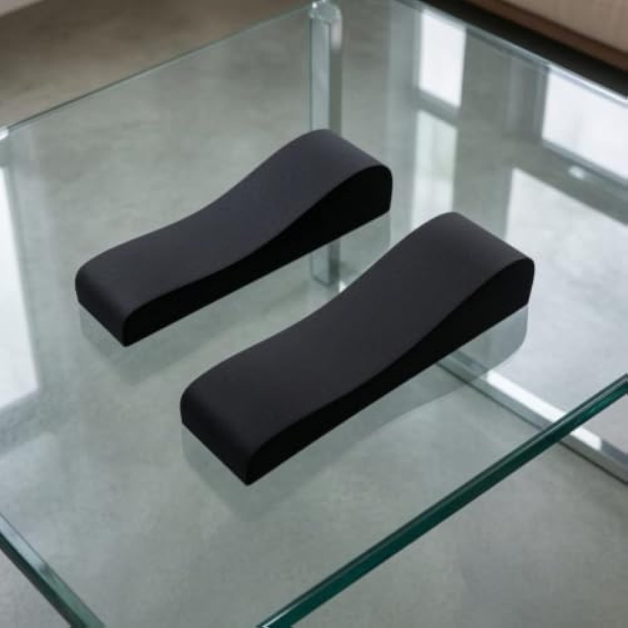 Contoured Memory Chair Armrest Pad, Ergonomic Black