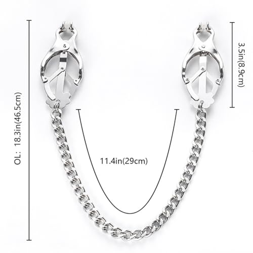 Body Chain Body Clamps with Chain Stainless Steel Body Clip Funny Body Ring Body Clamps Body Clip Non-Piercing Chain Non Piercing Body Jewelry for Women Men3
