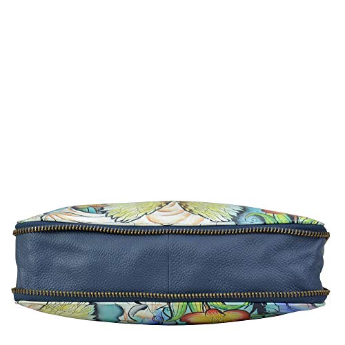 Image of Anuschka Women's Leather Crossbody Bag - Hand-Painted Genuine Leather Handbag with Adjustable Strap for Everyday Use - 550