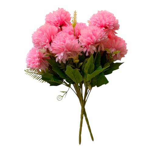 Image of Art Street Artificial Flower Bunch| Silk Pink Hydrangea Flower for Home| Bedroom, Living Room & Office Decoration |Christmas Day, New Year Set of 1 |11 Inch (Without Vase)