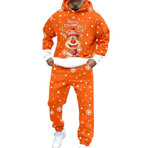 Tenue festive pour événements formels ensemble homme imprimé orange