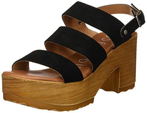 Musse & Cloud Fissy, Sandales Plateforme Femme, Noir (Black 000), 38 EU