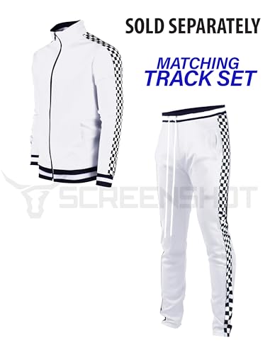 Image of SCREENSHOT-TRACK JACKET Mens Urban Hip Hop Premium Track Jacket - Slim Fit Side Taping Sportswear Urbanwear Streetwear Top