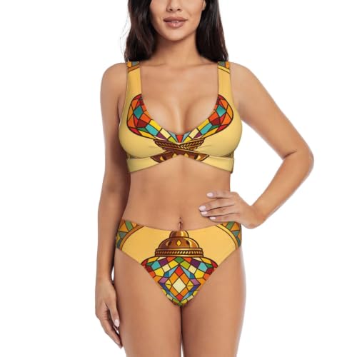 Bikini croisé femme avec push-up réglable et coussinets amovibles pour un maintien parfait