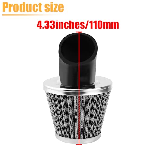 Image of 48mm 49mm 50mm 1.89inch Filter 45 Degree Angled for 50cc-90cc 110cc 125cc 140cc 150cc 200cc 250cc ATV Quad Scooter Go Kart Moped Chopper Pit Dirt Pocket Bike GY6