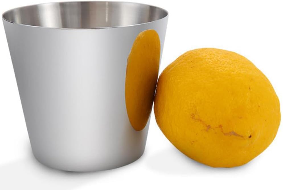 Hemoton Stainless Steel Snack Bowls 3-Pack Reusable Dipping Sauce Cups for Kitchen Dining and Entertaining Ideal for French Fries and Condiments