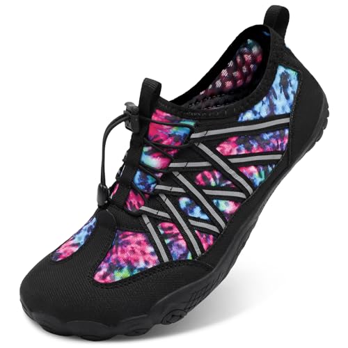 SKASO Barefoot Water Shoes for Women Men Wide Toe Box Lightweight Quick Dry Aqua Socks for Swim Beach Surf Boat Hiking Pool Walking Yoga, 8 Women/6.5 Men