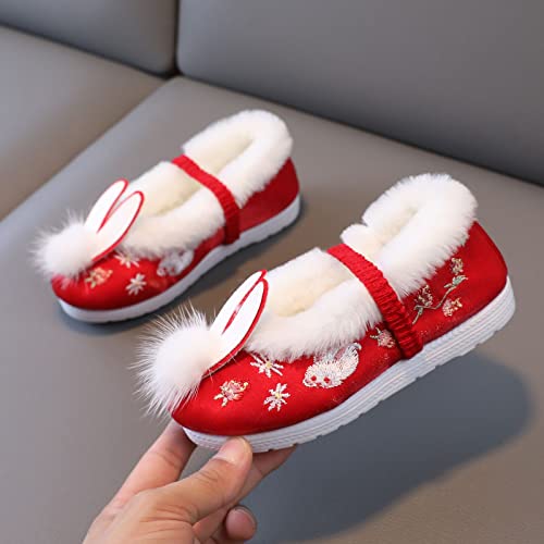 sfdgfhyf Home Boots for Little Kid Cloth Shoes For Toddler Gilrs Rubber Sole Warm Shoes Winter Snow Boots Embroidery2
