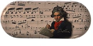 Fridolin 18776 Beethoven Rainbow Metal Glasses Case 16 x 6.6 x 2.8 cm