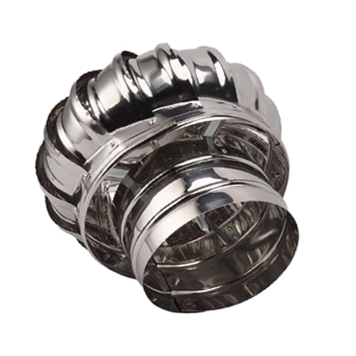 IMUNKT 110/160/200mm Dach-Kaminaufsatz Lüftungsaufsatz Drehbarer Turbo Schornsteinaufsatz Kugelaufsatz Edelstahl Kaminhaube(250mm/10in)