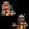 FUNWHOLE Old West Post Office Lighting Building-Bricks Set & Sheriff's-Office Lighting Building-Bricks Set
