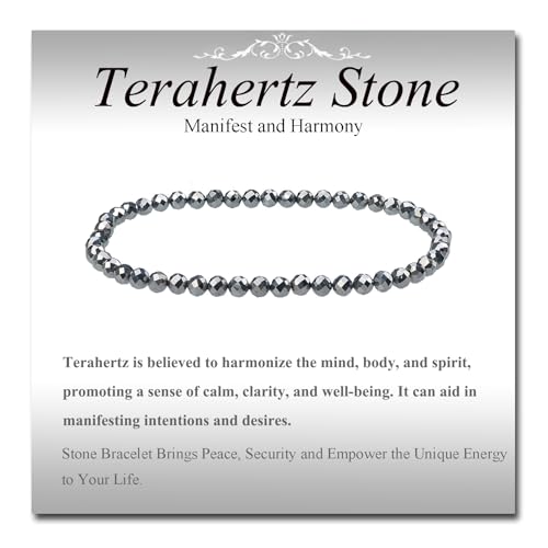 MASSIVE BEADS Natural Genuine Gemstone Beads Healing Crystal Chakra Reiki Jewelry Faceted Round Beads Bracelets (Terahertz Stone 3mm)