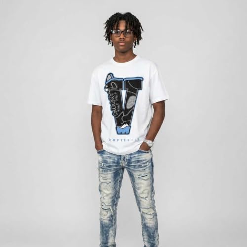 Image of DopeSkill Graphic Tee Streetwear Hip Hop Hypebeast Unisex T-Shirt Sneaker Colour Matching Shirts Rapper Mouth