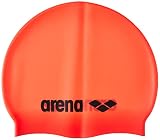 arena Unisex Badekappe Classic Silikon (Verstärkter Rand, Weniger Verrutschen der Kappe, Weich), Fluored-Black (40), One Size