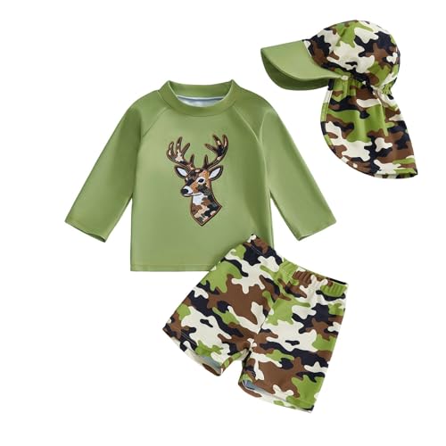 Maillot de bain enfant garçon anti-UV à manches courtes pour la plage